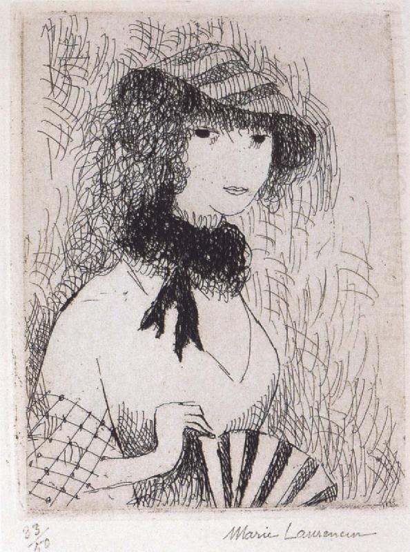 Female holding the fan, Marie Laurencin